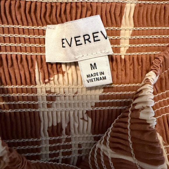 Like new Evereve Cecilia Brown and Cream Floral Midi Dress - Picture 8 of 8